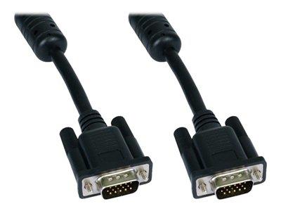 Cables Direct VGA Cable HD-15 (M) to HD-15 (M) - 10m - Moulded, Thumbscrews - Black