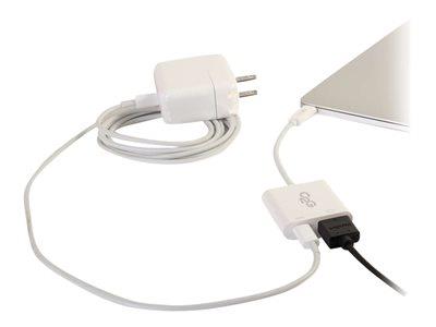 C2G USB C to HDMI Adapter w/ Power Delivery - White