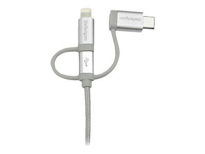 StarTech.com 1m Lightning USB C Micro-B Cbl