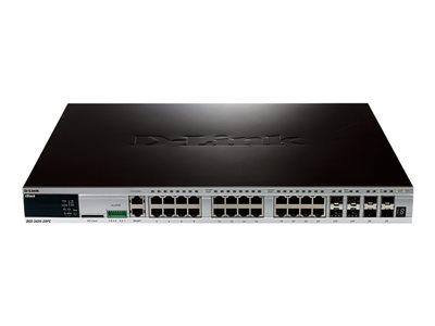 D-Link xStack 24-port 10/100/1000 Layer 2+ Stackable Managed PoE Gi