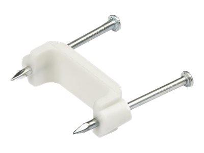 StarTech.com 100 Pack of Double Nail Mounted Cable Clip - Large