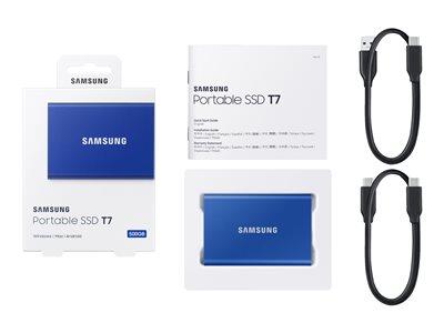 Samsung T7 500GB External SSD - Indigo Blue