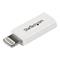 StarTech.com White Apple 8-pin Lightning Connector to Micro USB Adapter for iPhone / iPod / iPad