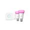 Philips Hue White and Colour Ambiance B22 Kit with 2x Bulbs, Bridge and Dimmer